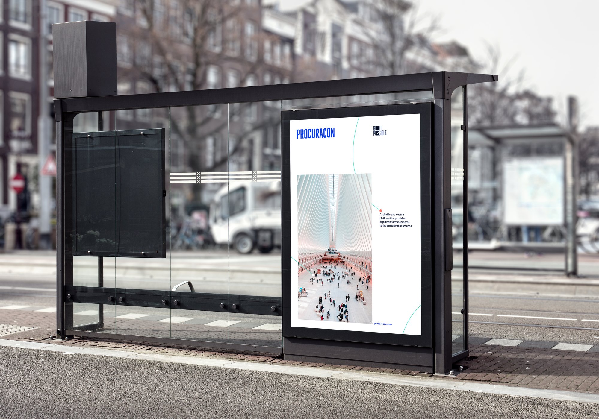 Bus Stop Billboard MockUp 4